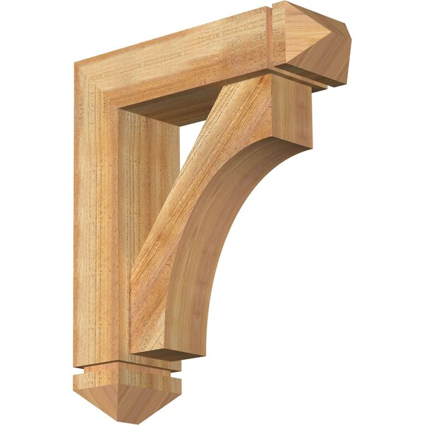 Ekena Millwork Westlake Arts and Crafts Rough Sawn Bracket w/ Offset Brace, Western Red Cedar, 6"W x 20"D x 24"H BKT0604X20X24WTL03RWR - main